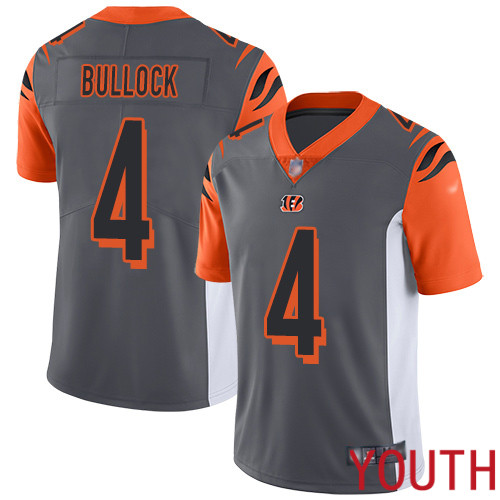 Cincinnati Bengals Limited Silver Youth Randy Bullock Jersey NFL Footballl #4 Inverted Legend